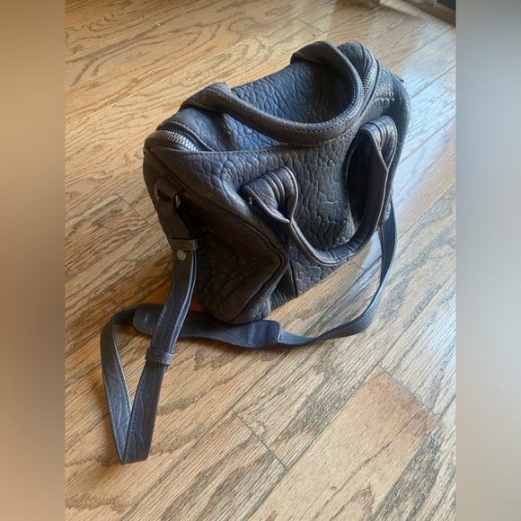 ALEXANDER WANG Rocky Rockie Tundra Gray Cross Body Bag Leather Perfect Condition - Picture 10 of 13